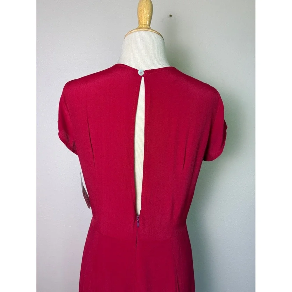 New LUCY LOVE Made in USA Brick Red‎ XS Short Romper with Attached Skirt Party